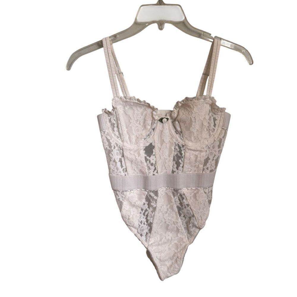 For LOVE & LEMONS Lou White Lace Bodysuit Small - Picture 3 of 7